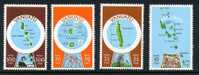 VANUATU 1980 Cartography Of The Island  French Language Yvert N° 584-589-592-595 Absolutely Perfect MNH ** - Vanuatu (1980-...)