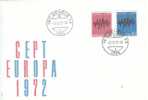 SWITZERLAND  1972  EUROPA CEPT FDC - 1972