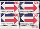 US Scott E23 - Plate Block Of 4 Lower Right Plate No 33008 - Special Delivery 60 Cent - Mint Never Hinged - Express & Recomendados