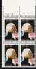 US Scott 1952 - Plate Block Of 4 Upper Left Plate No 111111 - George Washington 20 Cent - Mint Never Hinged - Plate Blocks & Sheetlets