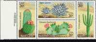 US Scott 1945a (1942 1943 1944 1945) - Copyright Block Of 4 - Desert Plants 20 Cent - Mint Never Hinged - Hojas Bloque