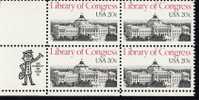 US Scott 2004 - Zip Block Of 4 - Library Of Congress 20 Cent - Mint Never Hinged - Blocks & Sheetlets