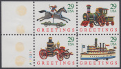 !a! USA Sc# 2718a MNH BOOKLET-PANE(4) W/ Left Margins & Plate-# (L/A112211) - Christmas - 3. 1981-...