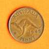 AUSTRALIA 1945 Coin 1 Penny  KM36 - Penny