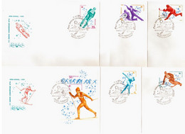 Russia USSR 1980 FDC X6 13th Winter Olympic Games In Lake Placid, Ice Hockey - FDC