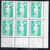 = Type Marianne Du Bicentenaire , 0.20f  Emeraude N°2618 Neuf 6 Timbres Coin Daté 9.05.90 - 1990-1999