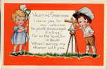 Valentine Greetings Saint Valentin Amour Love Géomètre Arpenteur Topographe Surveying Surveyor Landvermesser Vermessung - Valentine's Day