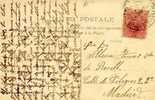 Postal Barcelona 1913, Fechador Apeadero Paseo De Gracia - Lettres & Documents