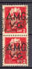 Italy Triest AMG VG 1945 Mi. 10, 2 L Italia Overprinted Vertical Pair - Usati