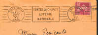 1937 59 Nord  Lille  Tentez La Chance  Loterie Nationale Sur Lettre - Ohne Zuordnung