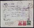 "Adeverinta De Inmanare" Document,Registred,overpr Int Stamp,35 Bani/5 Lei + 1 Leu Pavlov Pair 1952. - Storia Postale
