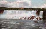 Chutes Niagara - American Falls From Canada - 1908 - Dos Simple - Voyagée - Niagara Falls