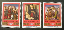 SAN MARINO 1994 NAVIDAD NOEL YVERT 1380/1382** - Unused Stamps