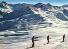 CPSM. LES CONTAMINES MONTJOIE. 1164M 2400M. LES PISTES DU COL DU JOLY DEPUIS LES TIERCES. DATEE 1971. FLAME. - Contamine-sur-Arve