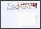 Spain NEW 2008 El Masnou Barcelona Deluxe Commercial Cancel Cover To Dinamarca Castillos Humanos Issue Vertical Pair - Briefe U. Dokumente