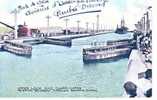 PANAMA Upper Lock And Guard Gates Passing "Severn" Trough Panama Canal Cpa Animée - Panamá