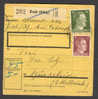 Deutsches Reich Paketkarte Bulletin D'Expedition ESCH (Alzig) (Occupied Luxembourg) 1944 To ETTELBRÜCK Hitler - 1940-1944 Ocupación Alemana