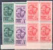 ITALIA REPUBBLICA SOCIALE - Sassone # 512/514 Quartina Bordo Di Foglio ( + 20% ) - PRIMA SCELTA - Mint/hinged