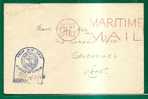 UK - 1945 CENSORED COVER MARITIME MAIL POST OFFICE Cancellation - Cartas & Documentos