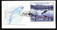 Protect Whales, Whaling Special Covers,OBLITERATION CONCORDANCE, Romania, 1993. - Baleines