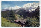 74 - LES CONTAMINES - Le Massif Du Mont Blanc Depuis Le Col Du Joly - Bord Dentelé - Trsè Bon état - Les Contamines-Montjoie