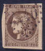 *PROMO* 30c Bordeaux Brun Foncé Signé ROUMET Belles Marges TB (Y&T N° 47d, Cote 350€) - 1870 Bordeaux Printing