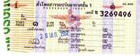 TICKET DE TRANSPORT - AUTOBUS - THAILANDE - World