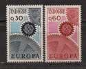 ANDORRA (FR) EUROPA CEPT 1967 SET MNH - 1967