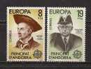 ANDORRA (SP) EUROPA CEPT 1980 SET MNH - 1980