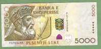 ALBANIE P70   5000  LEKE   2001  AU-UNC   NO P.h. ! - Albania