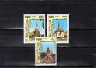 Kultur Der Khmer Pagoden 1992 Kambodscha 1285/7 Plus ZD-Paar ** 21€ Folklore Art Set From Cambodge - Kampuchea