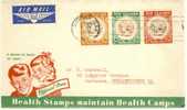 1955 New Zealand Cachet FDC Of "Health" With Complete Set Of 3 Stamps - FDC