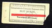 Romania 1952 Ticket Of Transport Bus SIBIU Perfins,very Rar  RRR !! - Perfins