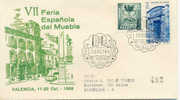 1969 " Feria Del Mueble " Obliteration Valencia Recommande - Máquinas Franqueo (EMA)