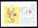 MATCH  RUSSIA- ROMANIA ,RUGBY  PMK 2002  ON COVER STATIONERY. - Rugby