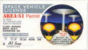 UFO - Space Vehicle License - Souvenir Area 51 - Obj. 'Herinnering Van'