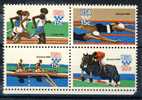 1980 US  MNH  Block Of 4 Different Setenant Olympic Stamps - Strips & Multiples