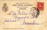 6571. Postal Madrid 1907 Alfonso XIII. Residencias Reales - Covers & Documents