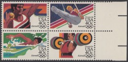 !a! USA Sc# C105-C108 MNH BLOCK W/ Right Margins - Summer Olympics - 3b. 1961-... Ungebraucht