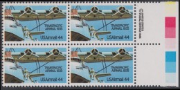 !a! USA Sc# C115 MNH BLOCK W/ Right Margins & Copyright Symbol - Transpacific Airmail - 3b. 1961-... Neufs