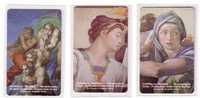 VATICAN  No. SCV  4 - 5 - 6    ( RARITY !!!  3. OLD And SUPER RARE MINT Cards ) ** Michelangelo - CAPELLA SISTINA - Vatican