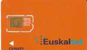 TARJETA DE ESPAÑA DE EUSKALTEL GSM CON CHIP PEGADO CON CELO PERO SU CHIP ORIGINAL Y NUMERACIÓN QUE CONCUERDA - Euskaltel