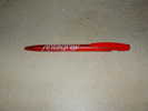 Stylo Publicitaire Couleur Rouge Red Advertising Pen INTEGRAL UEM METZ FRANCE - Lapiceros