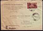 Societatea Stiintelor Medicale" Registred Cover From Bucharest To Sibiu 1953. - Lettres & Documents