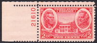 !a! USA Sc# 0786 MLH SINGLE From Upper Left Corner (w/ Plate-# 21610) - Army Issue - Nuevos