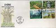 ZAIRE   FDC Tourisme  8-10-1990 - Vulcani