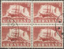 Greenland Block Of 4 (2 Kr. Ship And Iceberg) - Bloques