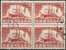 Greenland Block Of 4 (2 Kr. Ship And Iceberg) - Blocs