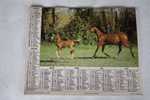 1987-CALENDRIER ALMANACH DOUBLE PHOTOS  DES PTT : JUMENT ET SON POULAIN- CHEVAUX EN CAMARGUE - Grossformat : 1981-90