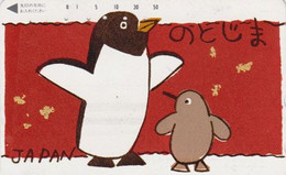 Télécarte JAPON / 110-011 - ANIMAL - OISEAU - MANCHOT  - COMICS PENGUIN BIRD JAPAN Phonecard - PINGUIN - 180 - Comics